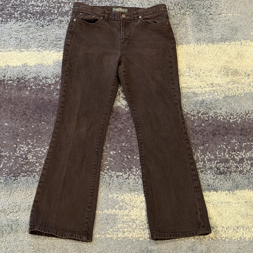 LRL Lauren Jeans Co. Ralph Lauren Denim Classic Bootcut Jeans 8 Petite Black